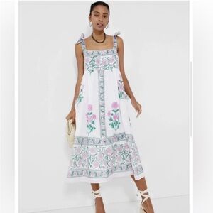 Juliet Dunn tuckernuck tie shoulder poppy dress orchid